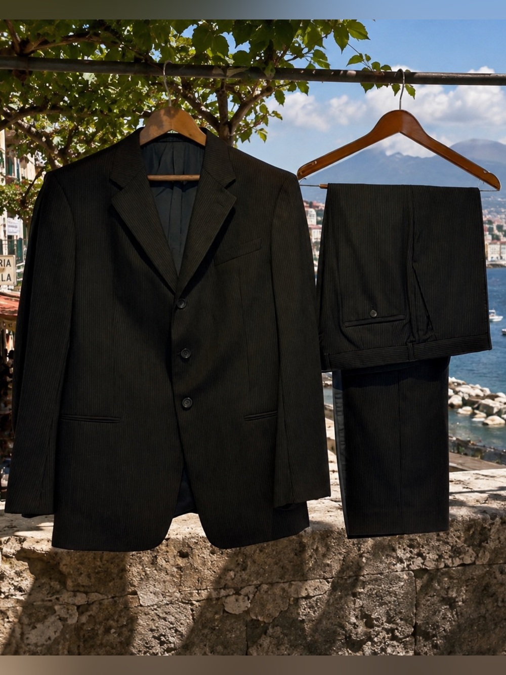 Armani Collezioni - wool pin-stripe two-piece suit - excellent condition